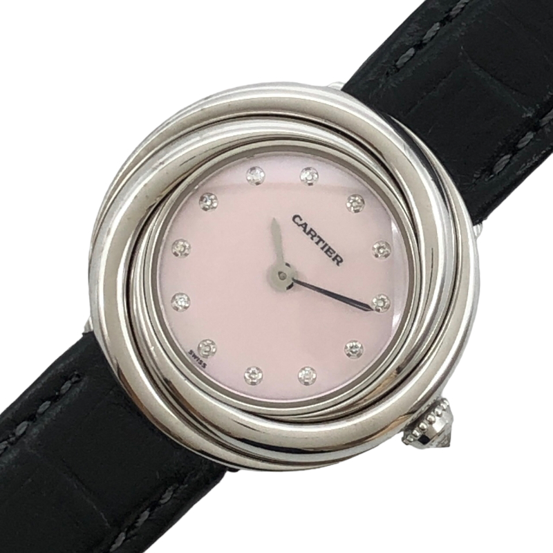 カルティエ Cartier トリニティ ピンクシェル シルバー K18WG レディース 腕時計