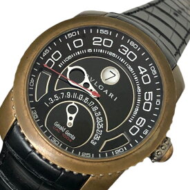 ブルガリ BVLGARI ジェフィカバイレトログラード GBS.Y.98 ブラック ブロンズ×チタン メンズ 腕時計【中古】