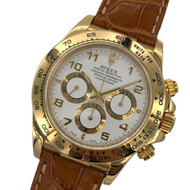ロレックス ROLEX コスモグラフデイトナ A番 クロコダイルレザー 16518 ゴールド K18YG/革ベルト 自動巻き メンズ 腕時計【中古】