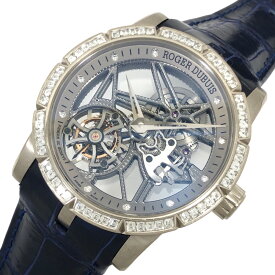 ロジェ・デュブイ ROGER DUBUIS エクスカリバー42フライングトゥールビヨンスケルトン DBEX0419 K18WG/レザーベルト 手巻き メンズ 腕時計【中古】