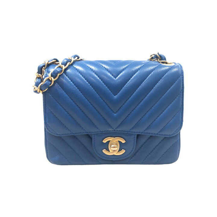 楽天市場】シャネル CHANEL ミニマトラッセ17 Vステッチ ブルー 