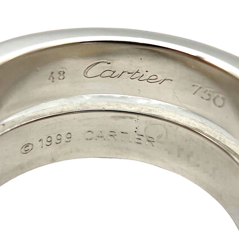 楽天市場】カルティエ Cartier パリリング #48(8号) K18WG ジュエリー