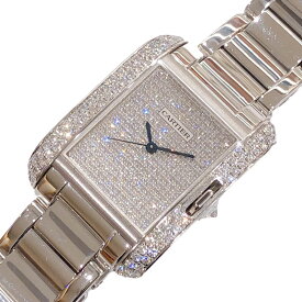 カルティエ Cartier タンク　アングレーズLM WT100011 K18WG 自動巻き レディース 腕時計【中古】
