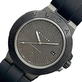 ブルガリ BVLGARI ディアゴノ マグネシウム DG41SMC グレー×ブラック マグネシウム×セラミック メンズ 腕時計【中古】