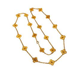 ヴァンクリーフ＆アーペル Van Cleef & Arpels ヴィンテージアルハンブラロングネックレス　20Pモチーフ K18イエローゴールド K18 ジュエリー【中古】