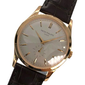 パテック・フィリップ PATEK PHILIPPE カラトラバ 5196R-001 シルバー SS/革ベルト メンズ 腕時計【中古】