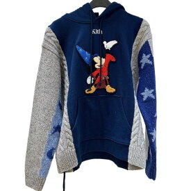 KITH　×Disney Adam　ニット切替パーカー KH2403-115 コットン メンズ パーカー【中古】