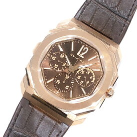 ブルガリ BVLGARI オクトフィニッシモクロノグラフGMT 103468 ブラウン メンズ 腕時計【中古】
