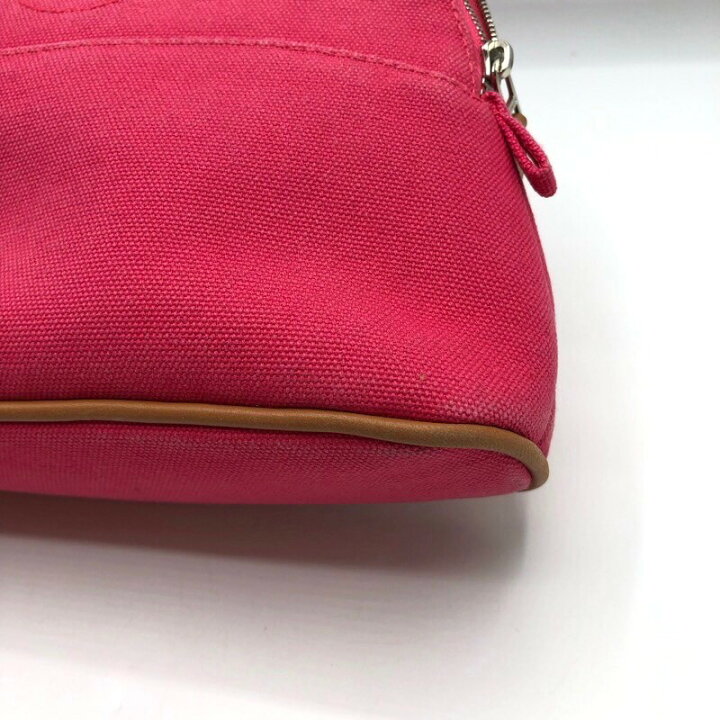 楽天市場】エルメス HERMES ボリードポーチ20 ピンクシルバー金具  