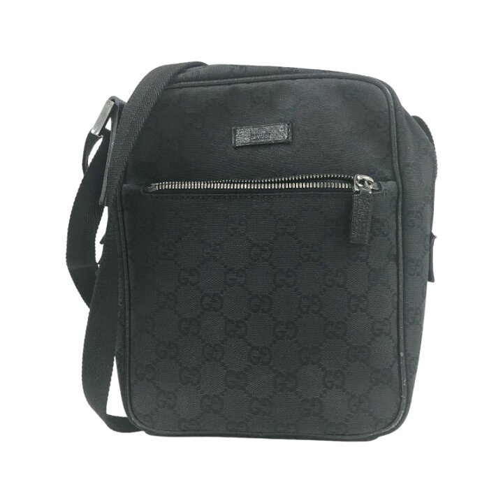 楽天市場】グッチ GUCCI GGキャンバスショルダーバック 03136 ブラック  