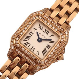 カルティエ Cartier パンテールドゥ カルティエ　3連ブレス WJPN0013 ホワイト K18PG レディース 腕時計【中古】