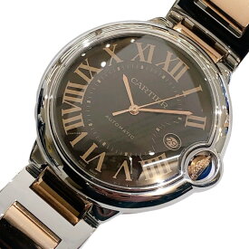 カルティエ Cartier バロンブルーLM W6920032 ブラウン 自動巻き メンズ 腕時計【中古】