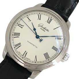 グラスフュッテ・オリジナル GLASHUTTE ORIGINAL セネタ 1-39-59-01-02-04 ホワイト ステンレススチール SS メンズ 腕時計【中古】