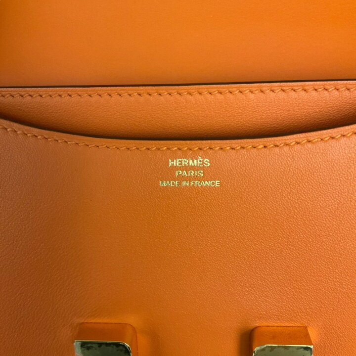 楽天市場】エルメス HERMES コンスタンス3 ミニ U刻 オレンジ×ゴールド  
