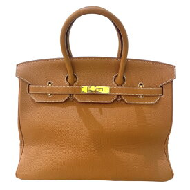 エルメス HERMES バーキン35 □L刻 (2008年製) ゴールド/GD金具 トリヨンクレマンス レディース ハンドバッグ【中古】