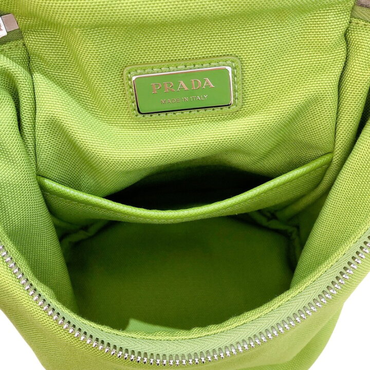 楽天市場】プラダ PRADA カナパ ショルダーバッグ 2VH147 グリーン  