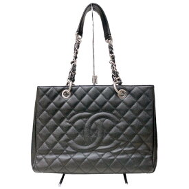 シャネル CHANEL GSTチェーントート 16番台(2012年製) ブラック　シルバー金具 キャビアスキン レディース ショルダーバッグ【中古】