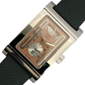 ブルガリ BVLGARI レッタンゴロ ミレニアムイヤー限定記念モデル RT49PLD ピンク Pt950/革ベルト（社外品） 手巻き メンズ 腕時計【中古】
