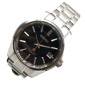 セイコー SEIKO グランドセイコー ヒストリカルコレクション 世界700本限定 モデル SBGR083 ブラック ステンレススチール メンズ 腕時計【中古】