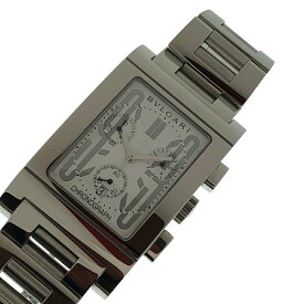 ブルガリ BVLGARI レッタンゴロ　クロノグラフ RTC49S ホワイト SS メンズ 腕時計【中古】