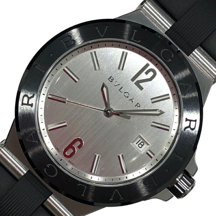 楽天市場】ブルガリ BVLGARI ディアゴノ DG42SC シルバー SS/ラバー  