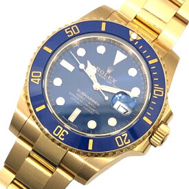 ロレックス ROLEX サブマリーナー デイト ランダムシリアル 116618LB ブルー文字盤 K18YG 自動巻き メンズ 腕時計【中古】
