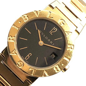 ブルガリ BVLGARI ブルガリブルガリ BB26GGD ブラック K18イエローゴールド レディース 腕時計【中古】
