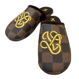 ルイ・ヴィトン LOUIS VUITTON LVパレスライン ダミエミュールサンダル 24SS ブラウン PVC メンズ サンダル【中古】