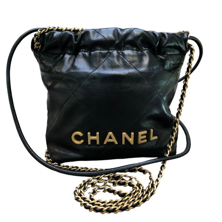 楽天市場】シャネル CHANEL CHANEL22ミニ AS3980 ブラック x ゴールド  