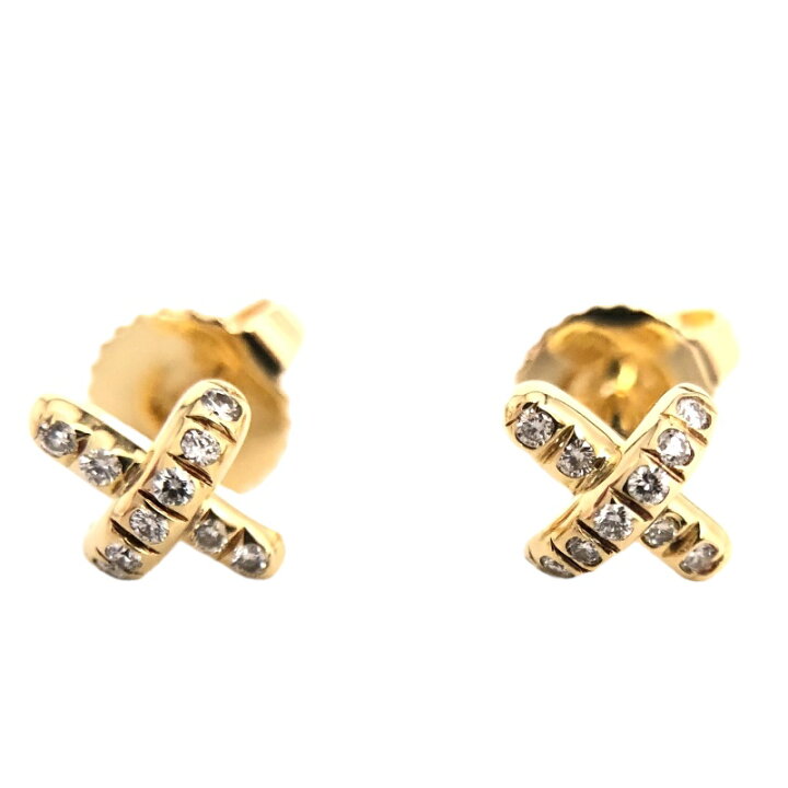 楽天市場】ティファニー TIFFANY＆CO クロスステッチピアス 750 YG  