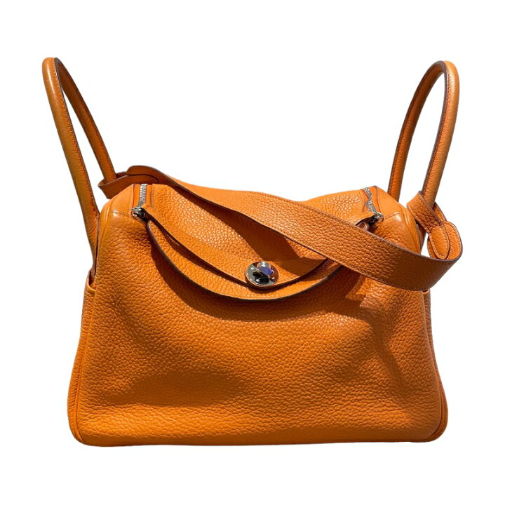 楽天市場】エルメス HERMES リンディ30 □P刻 オレンジ SV金具 