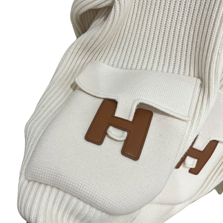 楽天市場】エルメス HERMES Hロゴポケット ジップアップニット 34 