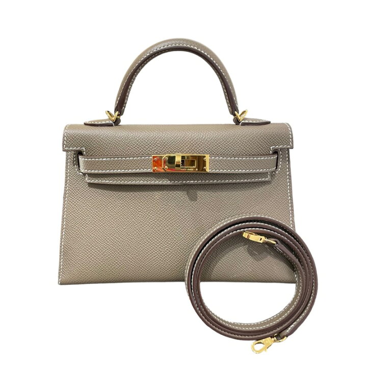 楽天市場】エルメス HERMES ミニケリー2 B刻 エトゥープ GD金具  