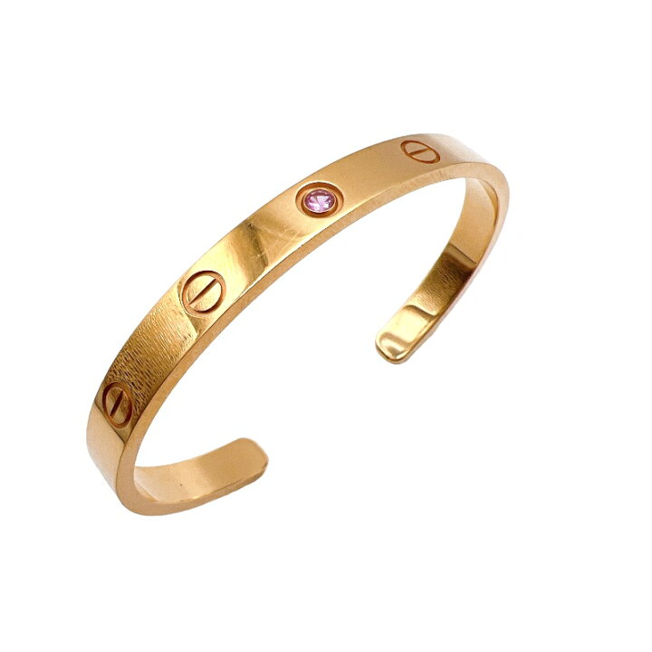楽天市場】カルティエ Cartier オープンラブブレス1Pピンクサファイア 