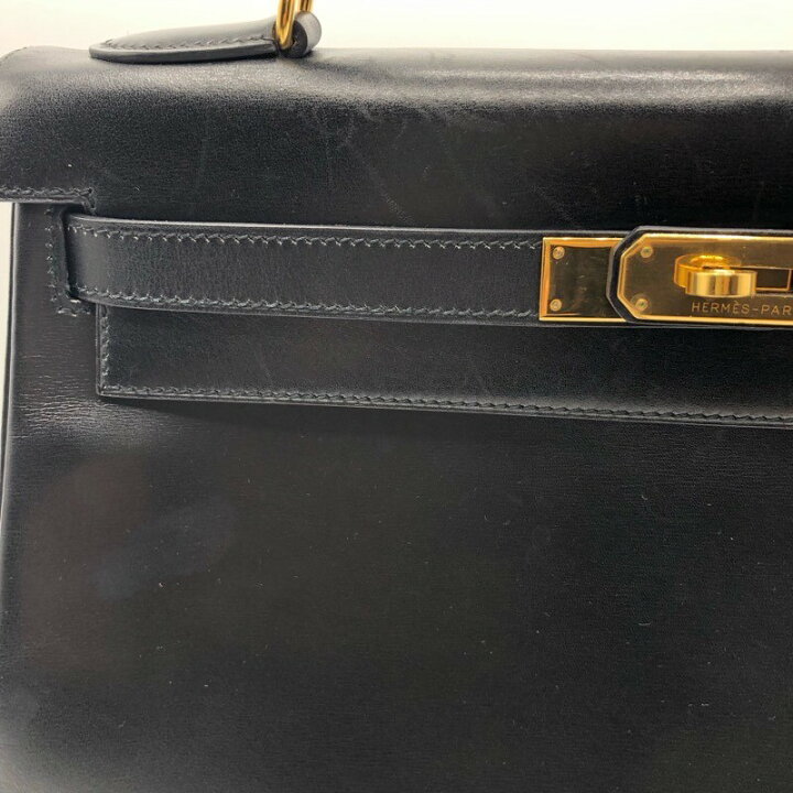 楽天市場】エルメス HERMES ケリー32 内縫い □B刻 ブラック×GD金具  