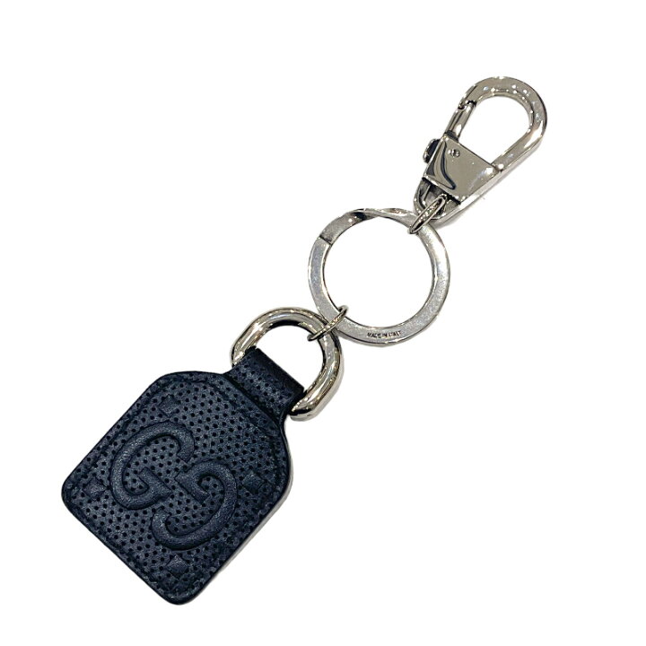 楽天市場】グッチ GUCCI キーチェーン 625607 ブラック GGエンボス  