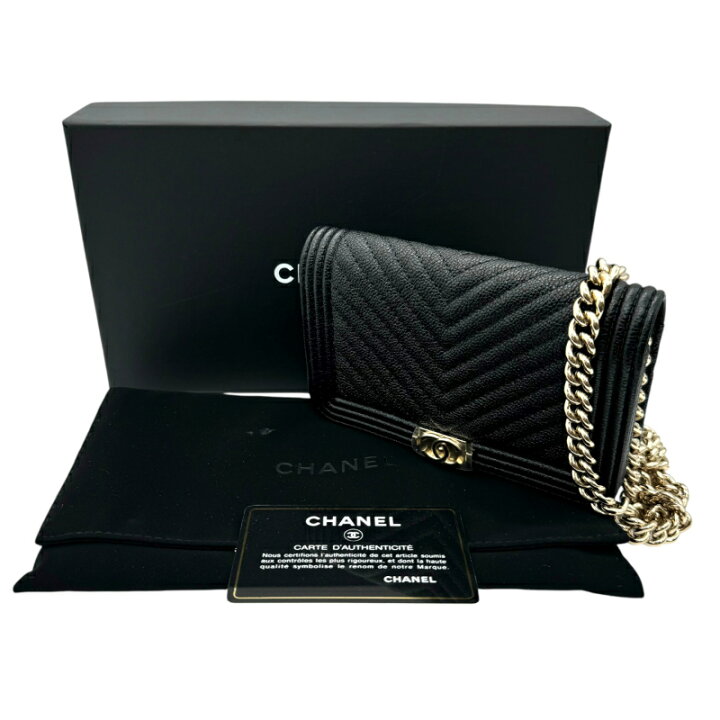 楽天市場】シャネル CHANEL ボーイシャネル Vステッチ チェーン  