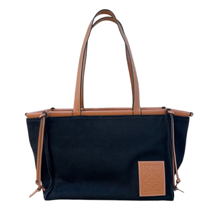 楽天市場】ロエベ LOEWE クッショントートスモール ブラック タン 