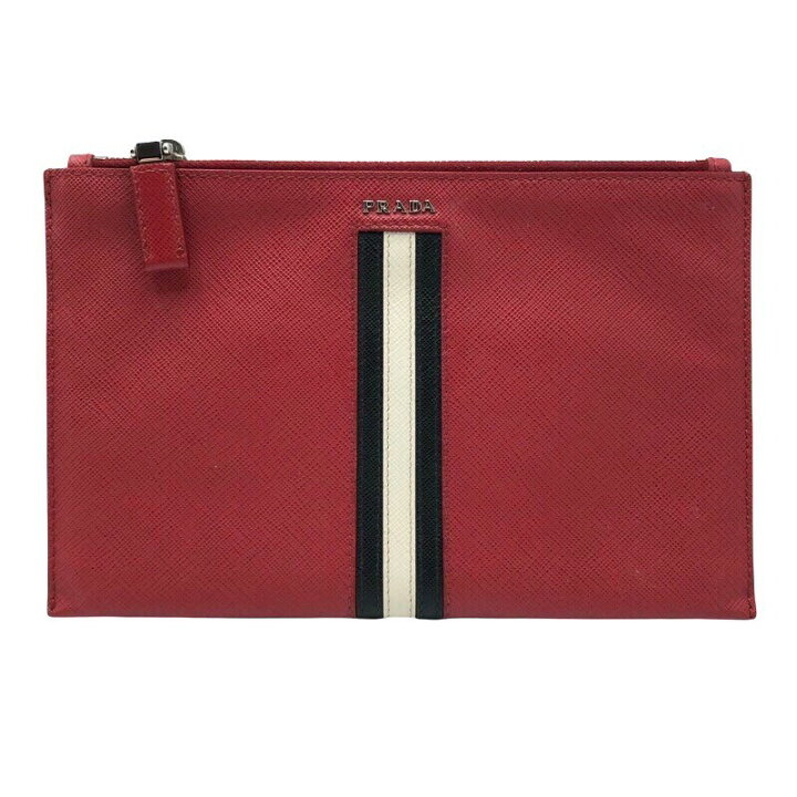 楽天市場】プラダ PRADA サフィアーノフラットポーチ 2NG003 レッド 
