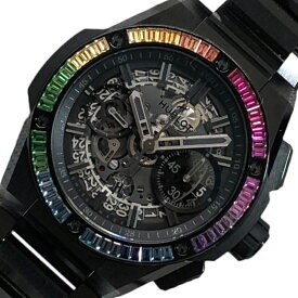 ウブロ HUBLOT ビッグバン インテグレーテッド オールブラック レインボー 451.CX.1140.CX.4099 セラミック メンズ 腕時計【中古】