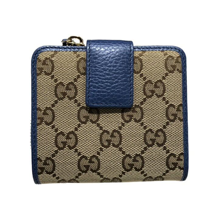楽天市場】グッチ GUCCI コンパクトウォレット 346056 ブルー GG 