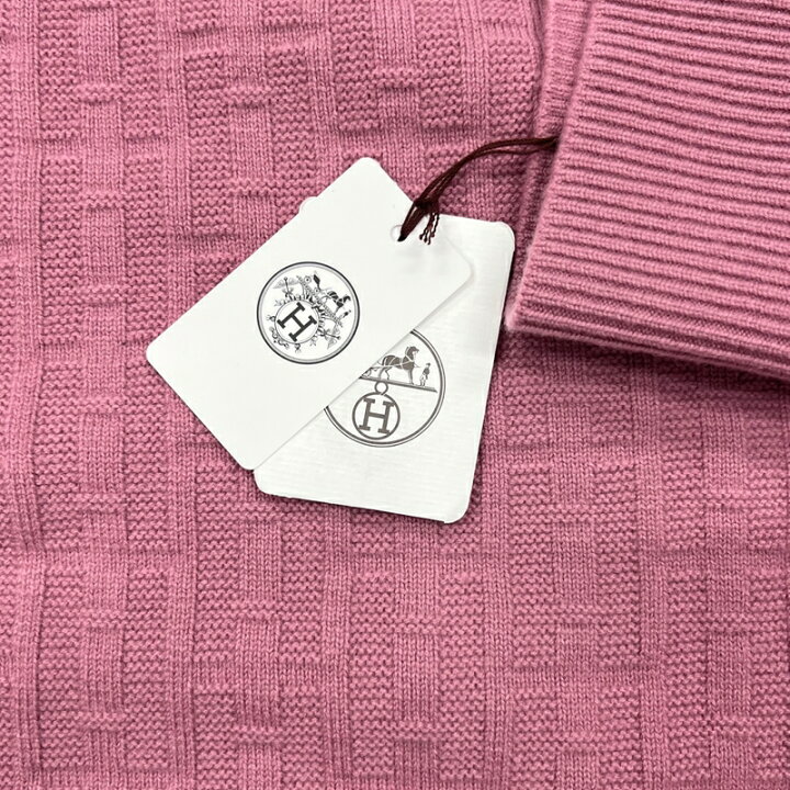 楽天市場】エルメス HERMES Hロゴ半袖 ニットワンピース ピンク 36(約S 