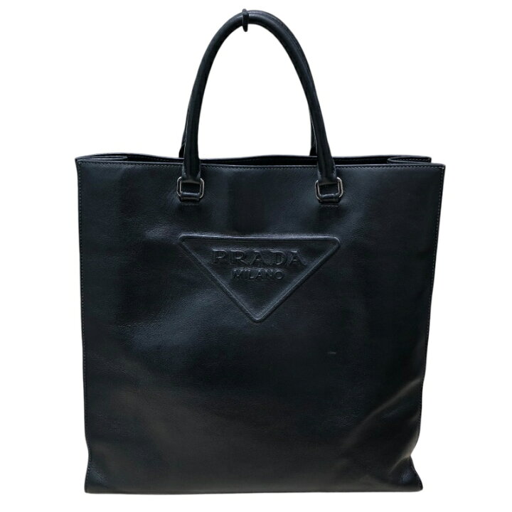 楽天市場】プラダ PRADA トライアングルロゴトート 2VG084 ブラック 