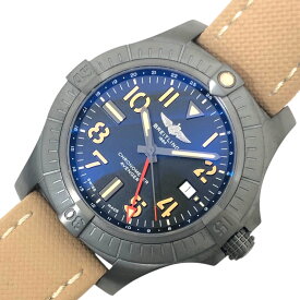 ブライトリング BREITLING アベンジャー オートマチック GMT45ナイトミッション V32395 チタン/レザーストラップ 自動巻き メンズ 腕時計【中古】