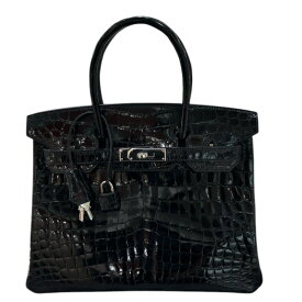 エルメス HERMES バーキン30 C刻 ブラック・シルバー金具 ニロティカス レディース ハンドバッグ【中古】