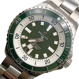 ブライトリング BREITLING スーパーオーシャン　オートマティック44 A17376A31L1A1 グリーン SS メンズ 腕時計【中古】