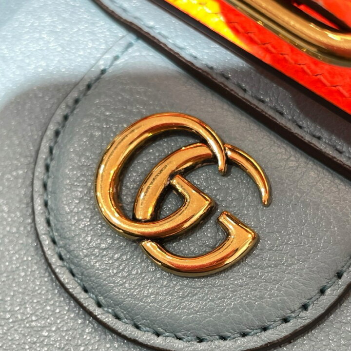 楽天市場】グッチ GUCCI ダイアナ ミニ 655661 ライトブルー GD金具  