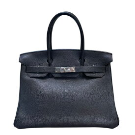 エルメス HERMES バーキン30 □G刻印 ブラック×シルバー金具 トゴ レディース ハンドバッグ【中古】