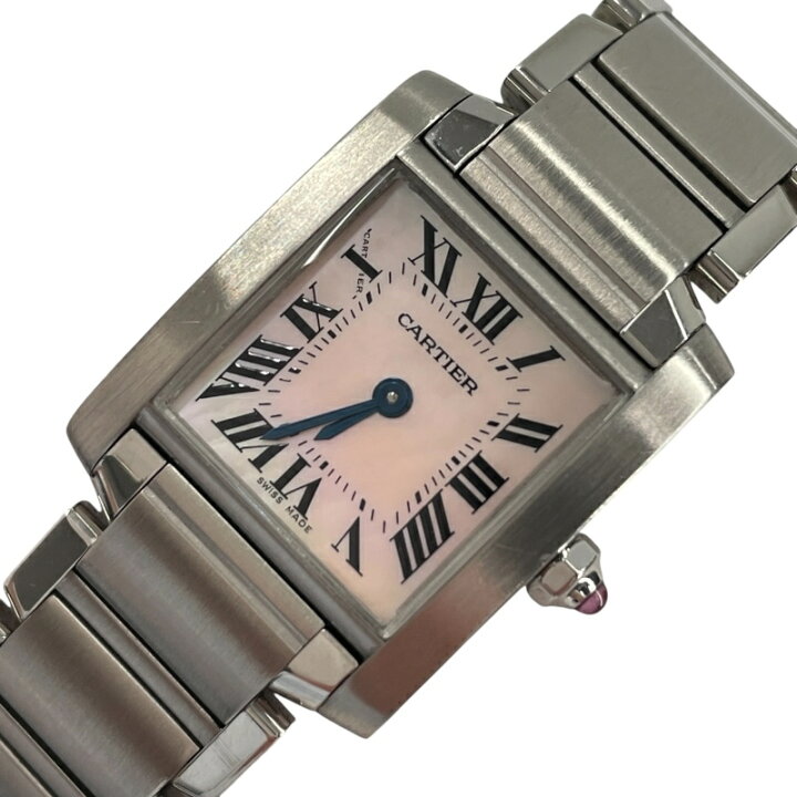 楽天市場】カルティエ Cartier タンク フランセーズ SM ピンクシェル  
