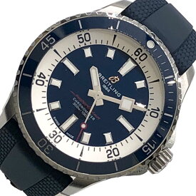ブライトリング BREITLING スーパーオーシャンオートマチック42 A17375 ネイビー ステンレススチール ステンレススチール メンズ 腕時計【中古】